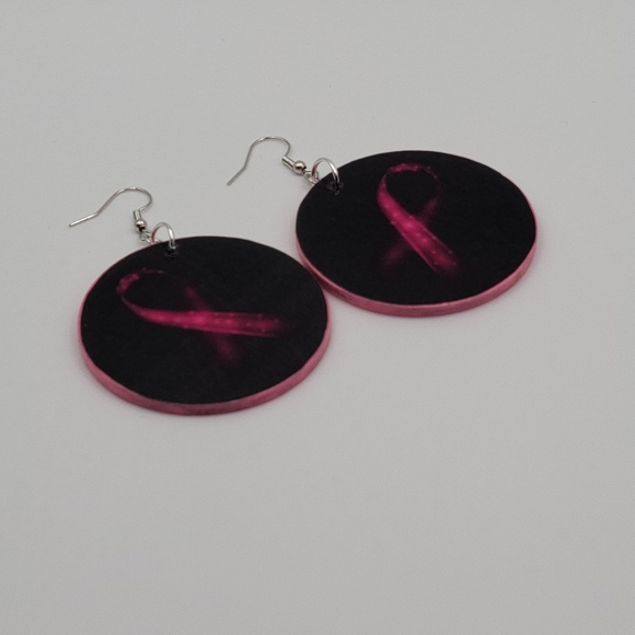 Breast Cancer Earrings - Picture 6 of 6